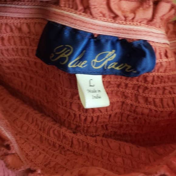 Blue Rain off shoulder misses sz L shirt cute Fairy Whimsy - Picture 5 of 6